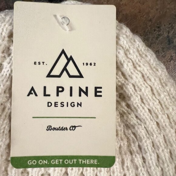 Alpine Design Womens Cream Slouchy Waffle Beanie,‎ One size - Picture 4 of 6